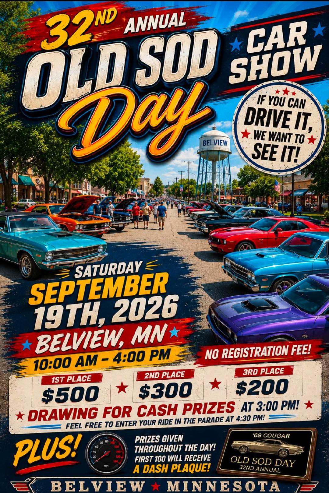 32nd Annual Old Sod Day Car Show flyer