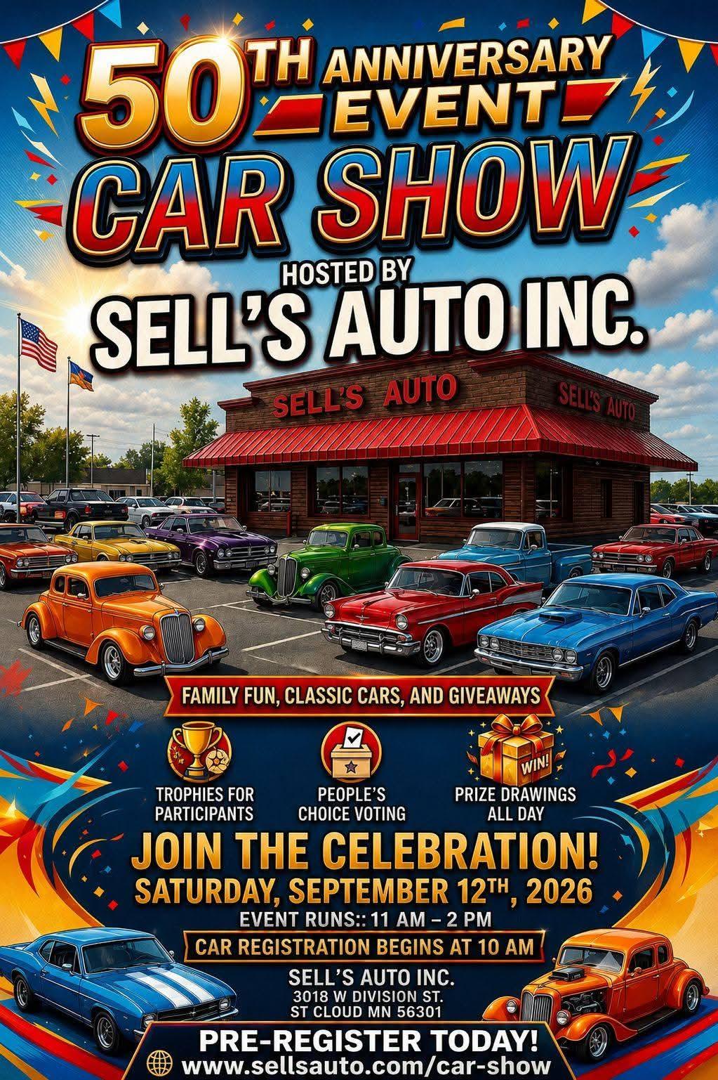 50th Anniversary Event Car Show flyer