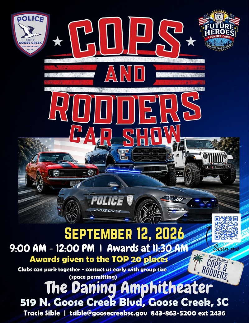 COPS AND RODDERS CAR SHOW flyer