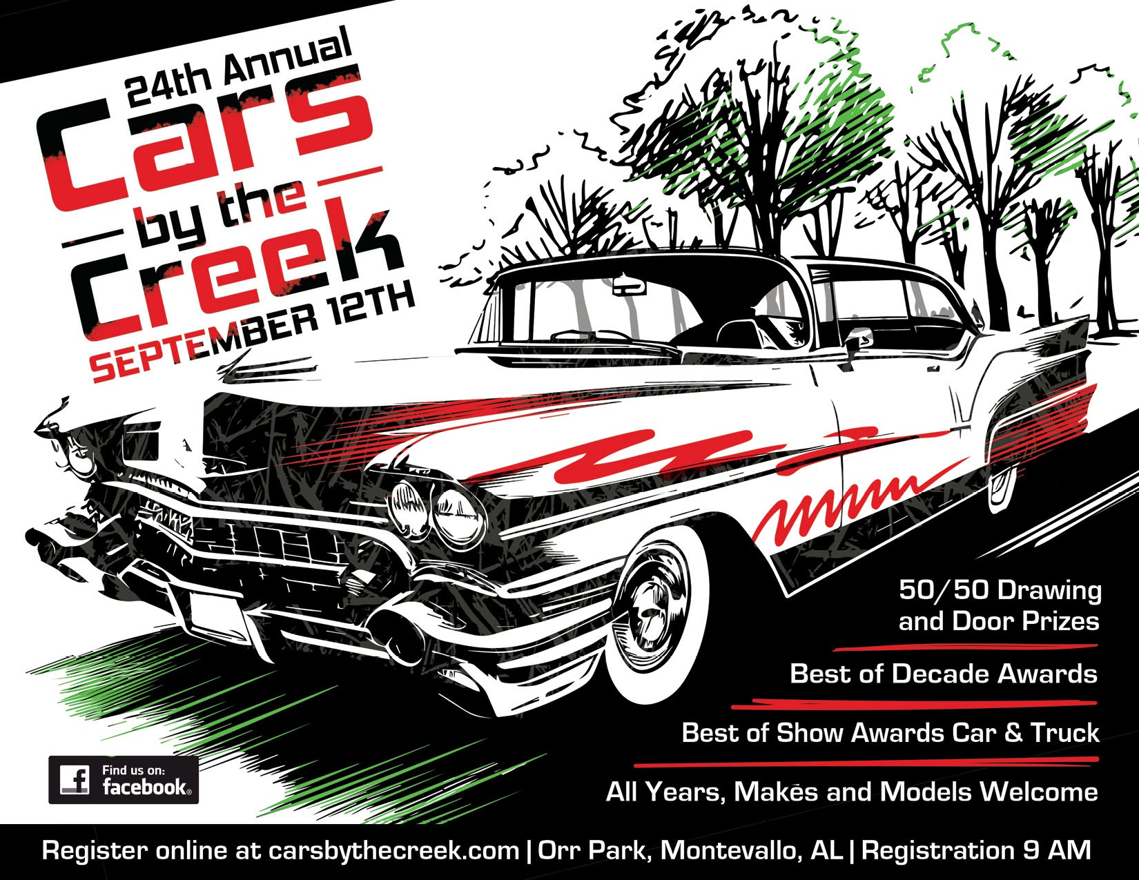 24th Annual Cars by the Creek flyer